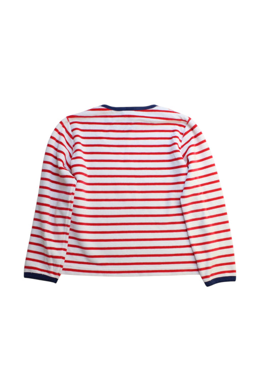 A Red Long Sleeve Tops from Petit Bateau in size 8Y for boy. (Back View)