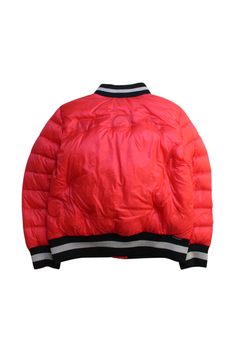 A Red Puffer/Quilted Jackets from Moncler in size 8Y for boy. (Back View)