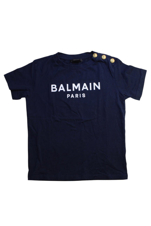 A Navy Short Sleeve T Shirts from Balmain in size 8Y for boy. (Front View)