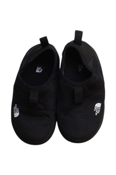 A Black Slippers from The North Face in size 6T for boy. (Back View)
