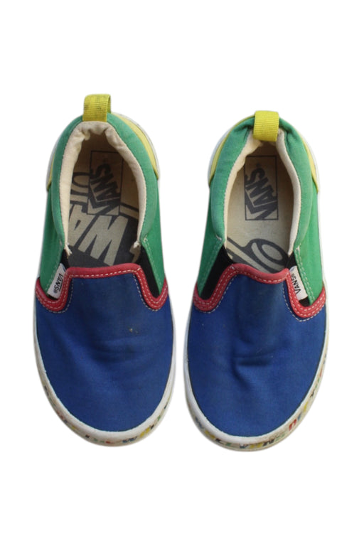 A Multicolour Slip Ons from Vans in size 6T for boy. (Front View)