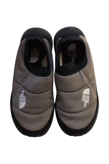 A Black Slip Ons from The North Face in size 6T for boy. (Back View)