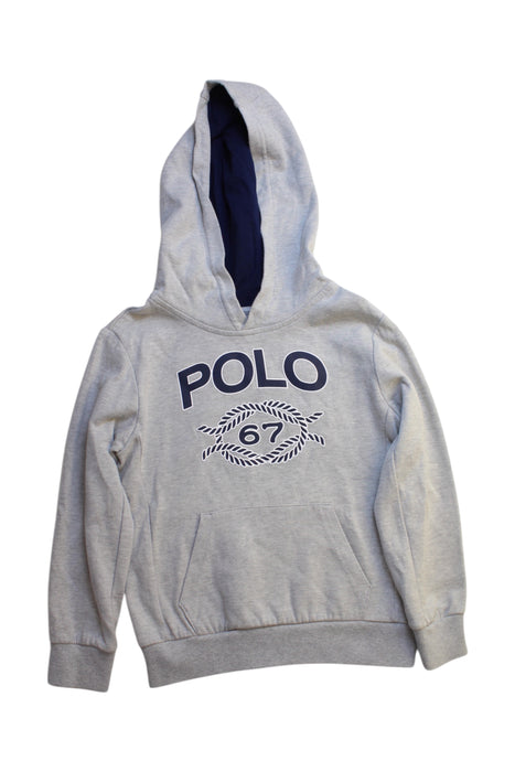 A Grey Hooded Sweatshirts from Polo Ralph Lauren in size 6T for boy. (Front View)