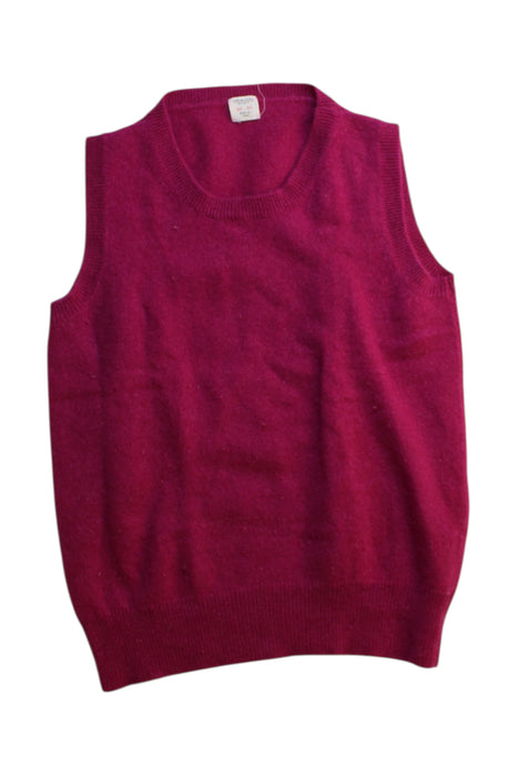 A Burgundy Sleeveless Tops from Crewcuts in size 4T for girl. (Front View)