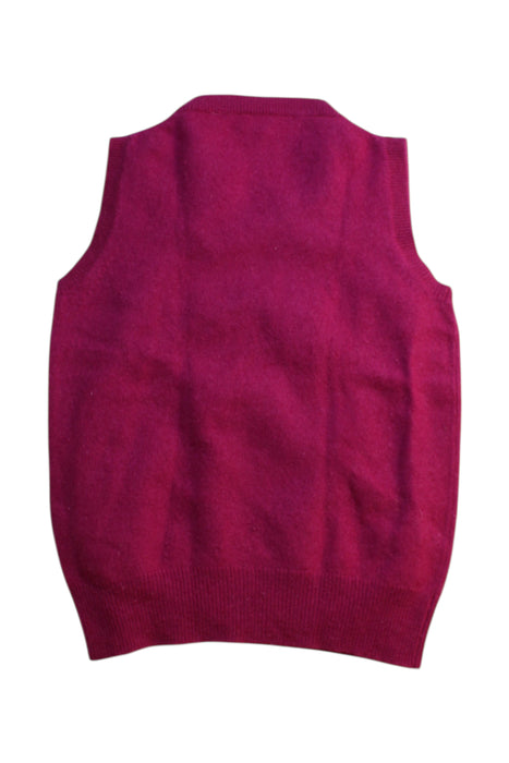 A Burgundy Sleeveless Tops from Crewcuts in size 4T for girl. (Back View)