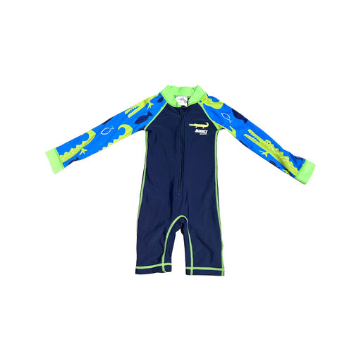 A Blue Rash Guards from Minnex in size 18-24M for boy. (Front View)