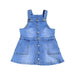 A Blue Overall Dresses from Seed in size 2T for girl. (Front View)