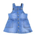 A Blue Overall Dresses from Seed in size 2T for girl. (Front View)