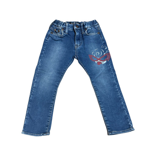 A Blue Jeans from Hysteric Mini in size 4T for girl. (Front View)