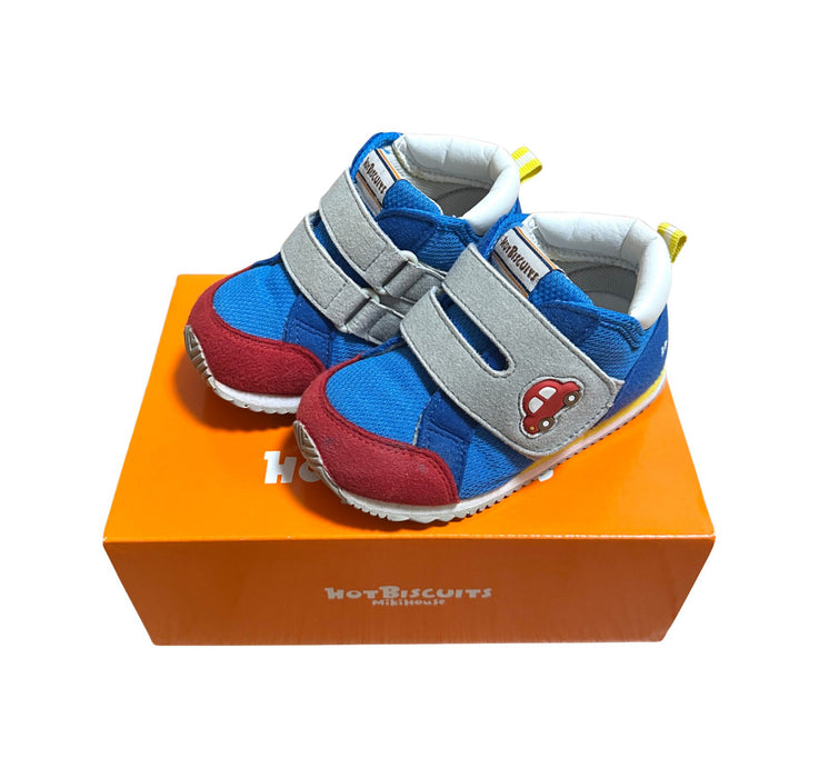 A Blue Sneakers from Hot Biscuits Mikihouse in size 3T for boy. (Front View)