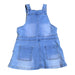 A Blue Overall Dresses from Seed in size 2T for girl. (Back View)