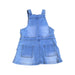 A Blue Overall Dresses from Seed in size 2T for girl. (Back View)