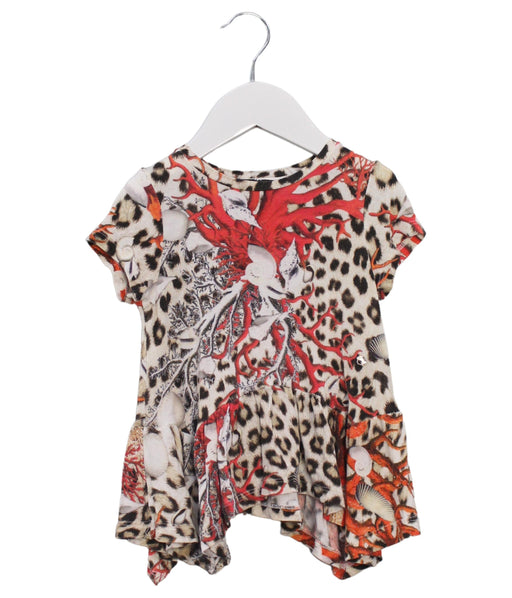 A Beige Short Sleeve Tops from Roberto Cavalli in size 3T for girl. (Front View)