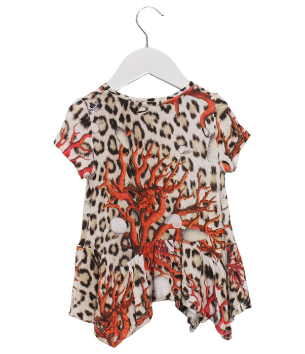 A Beige Short Sleeve Tops from Roberto Cavalli in size 3T for girl. (Back View)