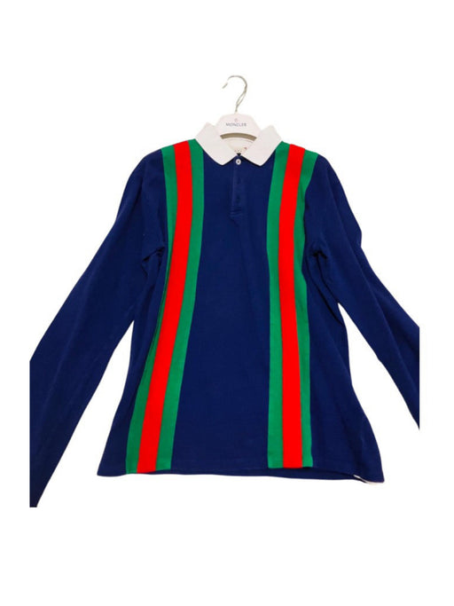 A Blue Long Sleeve Polos from Gucci in size 12Y for boy. (Front View)