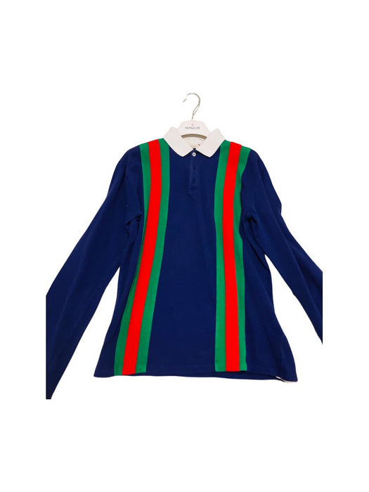 A Blue Long Sleeve Polos from Gucci in size 12Y for boy. (Front View)