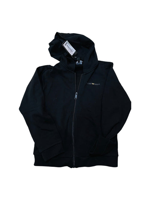 A Black Zippered Sweatshirts from Armani in size 10Y for boy. (Front View)