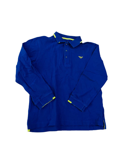 A Blue Long Sleeve Polos from Armani in size 6T for boy. (Front View)