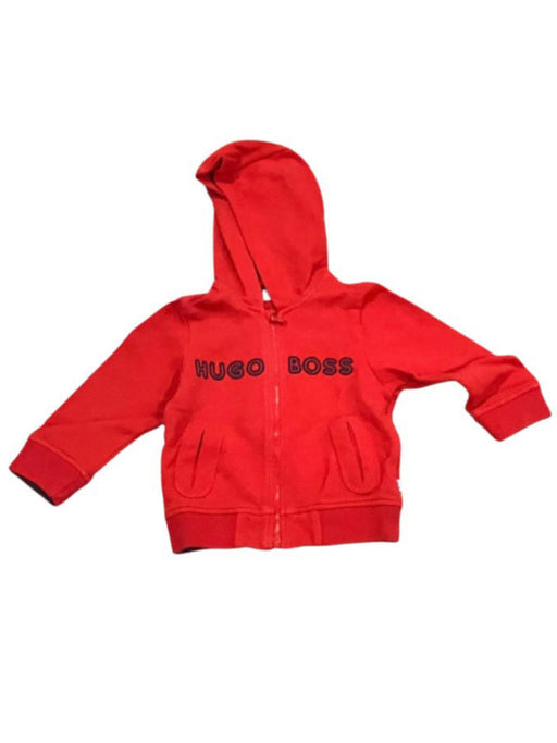 A Red Zippered Sweatshirts from Boss in size 2T for boy. (Front View)