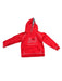 A Red Hooded Sweatshirts from Armani in size 5T for boy. (Front View)