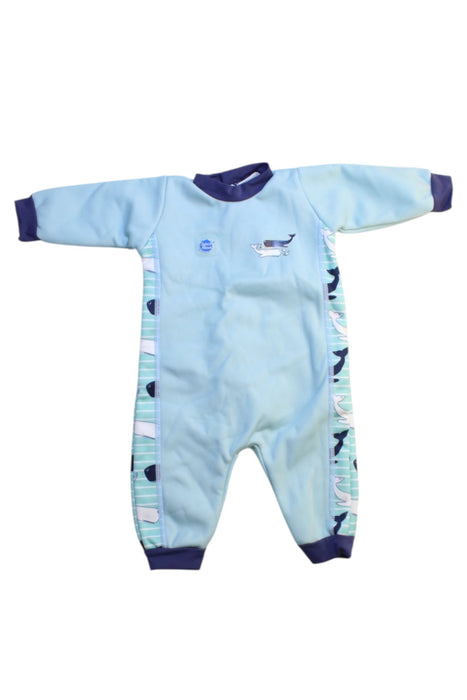 A Blue Wetsuits from Splash About in size 3T for boy. (Front View)