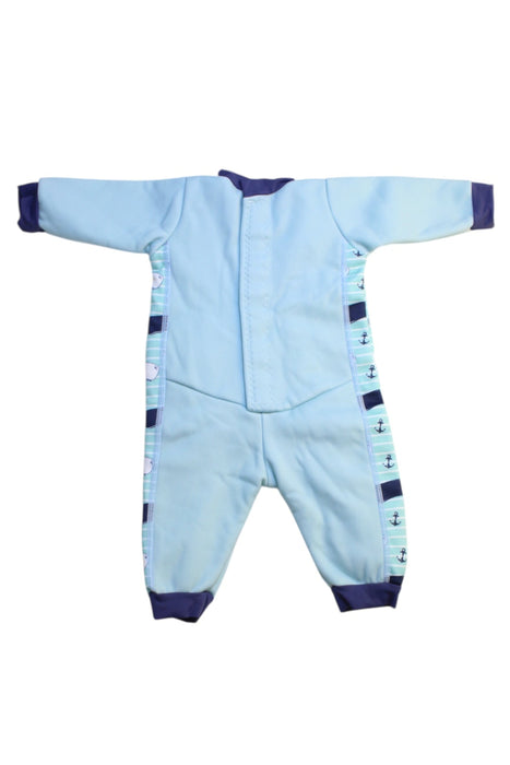 A Blue Wetsuits from Splash About in size 3T for boy. (Back View)