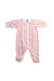A White Onesies from Petit Bateau in size 0-3M for girl. (Front View)