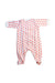 A White Onesies from Petit Bateau in size 0-3M for girl. (Back View)