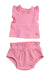 A Pink Shorts Sets from Pink Chicken in size 0-3M for girl. (Front View)