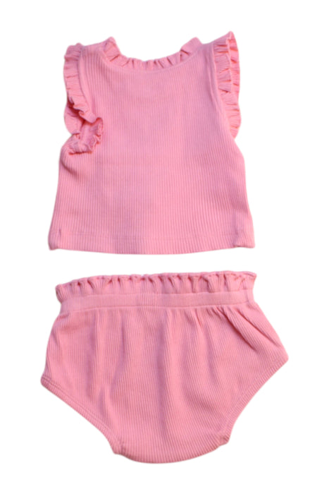 A Pink Shorts Sets from Pink Chicken in size 0-3M for girl. (Back View)