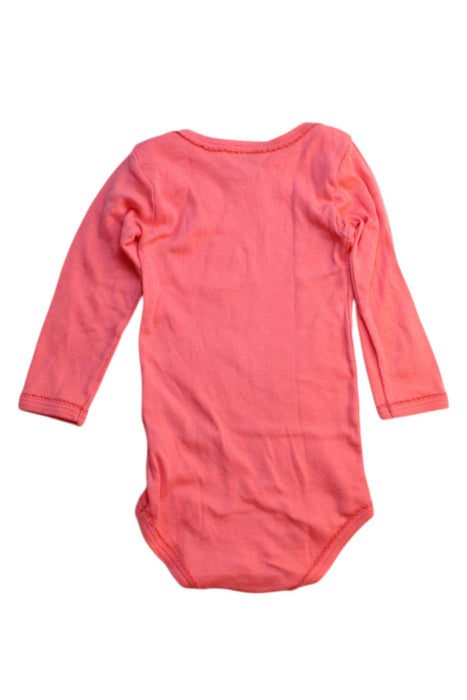 A Orange Long Sleeve Bodysuits from Petit Bateau in size 6-12M for girl. (Back View)