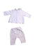 A White Pants Sets from Jacadi in size 0-3M for girl. (Back View)
