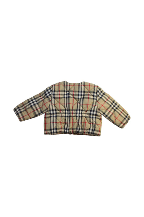 A Beige Puffer/Quilted Jackets from Burberry in size 3-6M for neutral. (Back View)