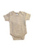 A Beige Short Sleeve Bodysuits from Colored Organics in size Newborn for neutral. (Front View)