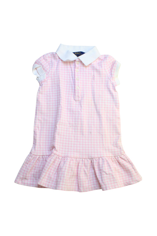 A Pink Short Sleeve Dresses from Polo Ralph Lauren in size 4T for girl. (Front View)