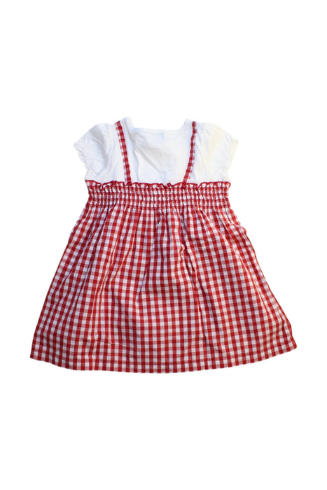 A Red Dress Sets from Double B Mikihouse in size 3T for girl. (Back View)