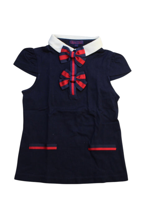 A Navy Short Sleeve Tops from Nicholas & Bears in size 6T for girl. (Front View)
