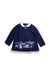 A Navy Long Sleeve Tops from Miki House in size 5T for girl. (Front View)