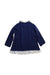 A Navy Long Sleeve Tops from Miki House in size 5T for girl. (Back View)