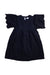 A Black Long Sleeve Dresses from Chloe in size 6T for girl. (Front View)