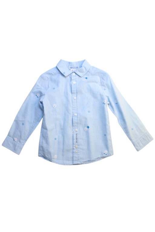 A Blue Long Sleeve Shirts from Jacadi in size 3T for boy. (Front View)