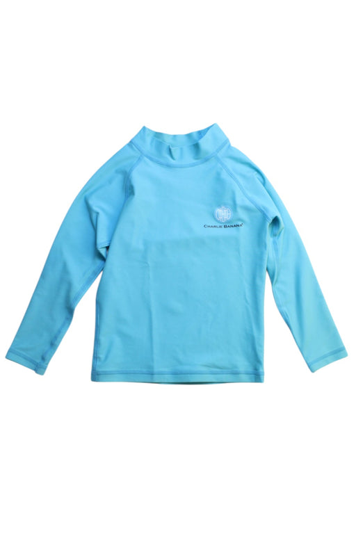 A Blue Rash Guards from Charlie Banana in size 3T for boy. (Front View)