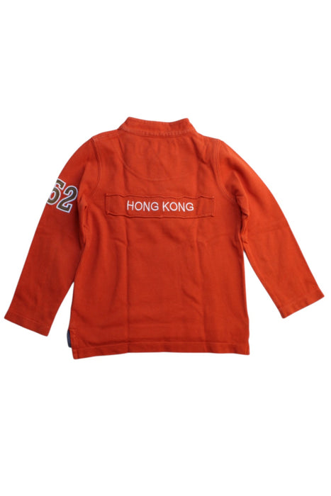 A Orange Long Sleeve Polos from Shanghai Tang in size 2T for boy. (Back View)