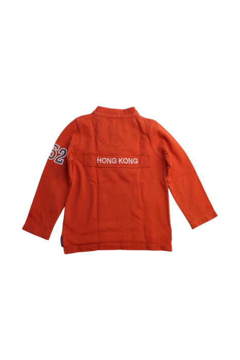 A Orange Long Sleeve Polos from Shanghai Tang in size 2T for boy. (Back View)