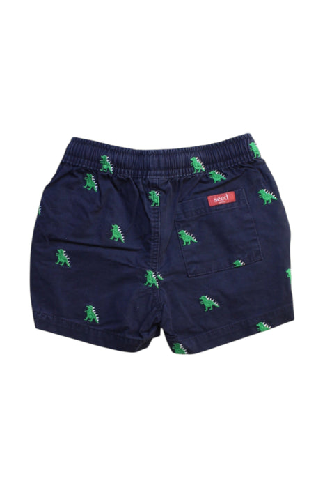 A Navy Shorts from Seed in size 3T for boy. (Back View)