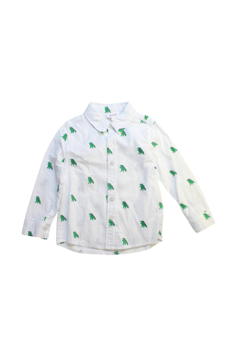 A White Long Sleeve Shirts from Seed in size 3T for boy. (Front View)