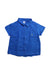 A Blue Short Sleeve Shirts from Petit Bateau in size 3T for boy. (Front View)