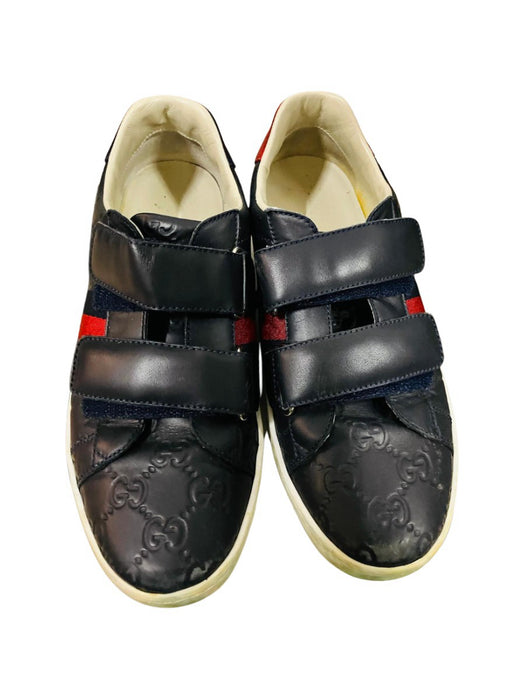 A Navy Sneakers from Gucci in size 11Y for boy. (Back View)
