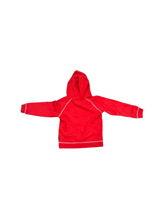 A Red Hooded Sweatshirts from Armani in size 5T for boy. (Back View)