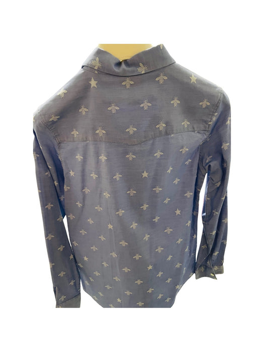 A Blue Long Sleeve Shirts from Gucci in size 12Y for boy. (Back View)